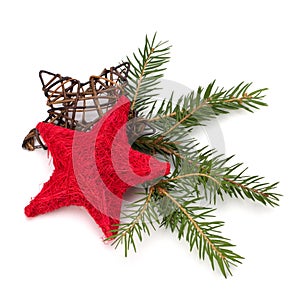 Christmas decoration isolated on white background