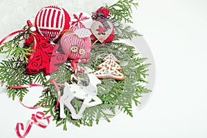 Christmas decoration isolated , white background