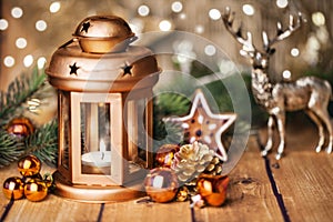 Christmas decoration with lantern