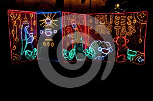 Christmas decoration in Medellin, Colombia photo