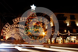 Christmas Decoration at Night Gramado