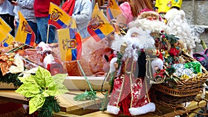 Float decoration at Christmas parade, Ecuador photo