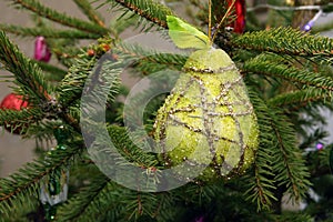 Christmas decoration of a pear