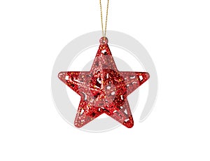 Christmas decoration. Red star