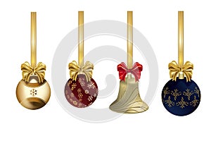 Christmas decoration with ribbon