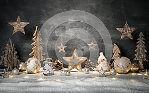 Christmas decoration set with gray background