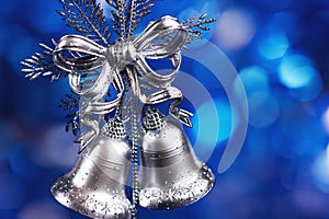 Christmas decoration with silver bells