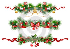 Christmas decoration with spruce tree photo