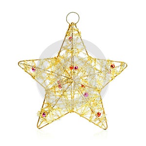 Christmas decoration, star, isolated on white