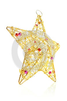 Christmas decoration, star, isolated on white