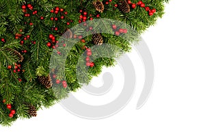 Christmas decoration on white