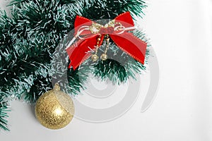 Christmas decoration on white background