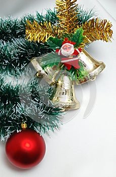 Christmas decoration on white background