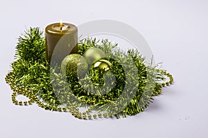 Christmas decoration on white background