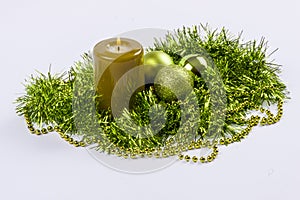 Christmas decoration on white background