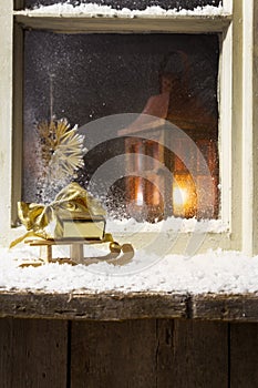 Christmas decoration on a window 12