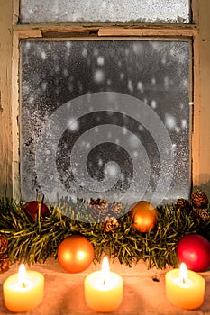 Christmas decoration on a window 19