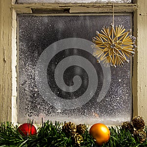 Christmas decoration on a window