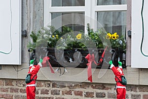 Christmas decoration on a window sill