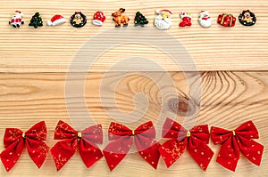 Christmas decoration. wooden background.