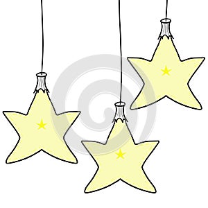 Christmas decoration yellow stars