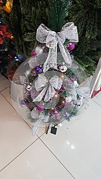 The Christmas decorations arts design festival in galery shop photo