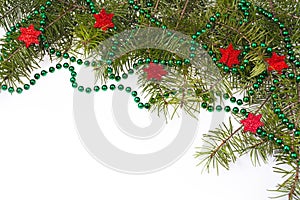 Christmas decorations background star stars green spruce twig