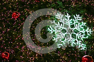 Christmas decorations or christmas tree light prepare for celebrate day, abstract Bokeh light good use for background, christmas