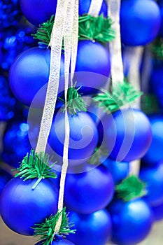 Christmas decorations colorful bright balls...