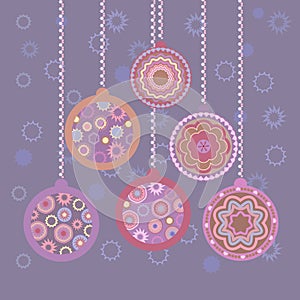 Christmas decorations. Different pattern for cards.