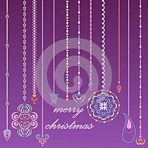 Christmas decorations. Different pattern for cards.