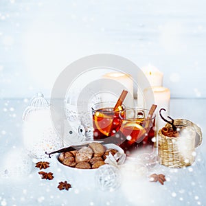 Christmas decorations with festive mood