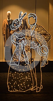 Christmas decorations, figures from diode lighting,illuminations.