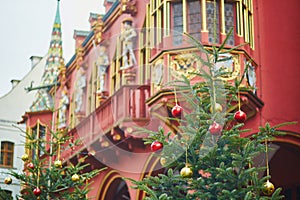 Christmas decorations in Freiburg im Breisgau, Germany photo