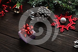 Christmas decorations with gift box, what present you want to have on holidays.