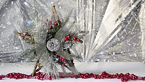 Christmas decorations for the holiday and Christmas background