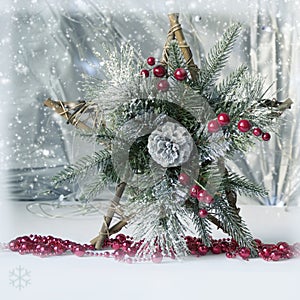 Christmas decorations for the holiday and Christmas background