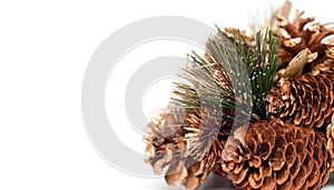 Christmas decorations isolated on white background