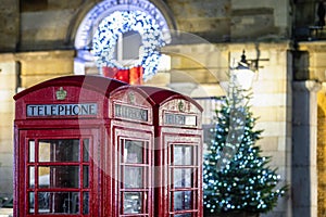 Christmas decorations lights in the Covent Garden in London photo