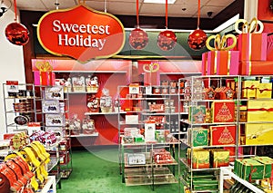 Christmas Decorations in Macy\'s shop