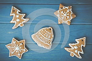 Christmas decorations made of gingerbread