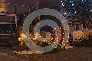 Christmas decorations in the park