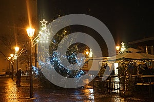 Christmas decorations at Schlossplatz KÃ¶penick. Berlin, Germany