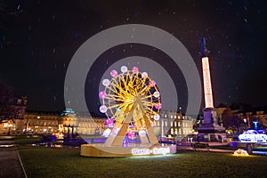 Christmas decorations on Schlossplatz square