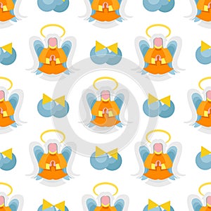 Christmas decorations seamless pattern