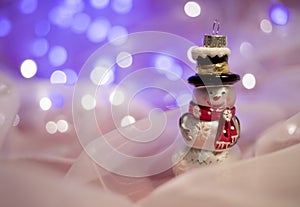 Christmas decorations with Snowman toy.