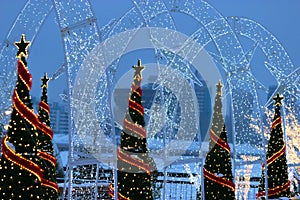 Christmas decorations on the street