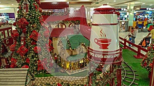 Christmas decorations, such as the Christmas bell.