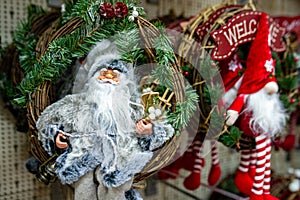 Christmas decorations toy wood tree santa