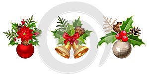 Christmas decorations. Vector illustration.